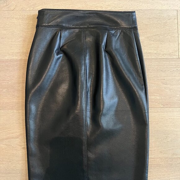Babaton Pegu Vegan Leather Pencil Skirt - Picture 3 of 5